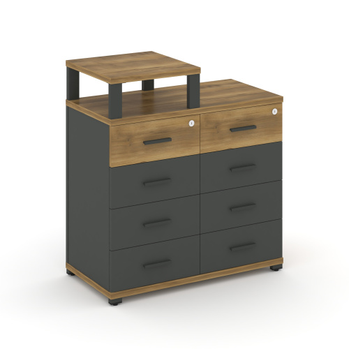 Тумба приставная c 8 ящиками и надставкой Concept CN.TSP-014 A Тумба приставная c 8 ящиками и надставкой Concept CN.TSP-014 A