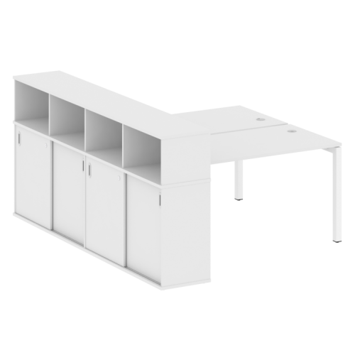 Бенч-система с шкафом-купе на П-обр. м/к Metal System Quattro 50БП.РС-СШК-4.3 фото 14