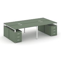 Бенч-система на 4 места с 2 опорными тумбами Concept CN.DRS-326