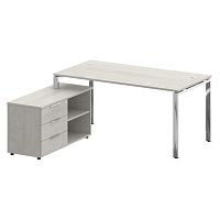 Стол руководителя с тумбой Metal System Direct БГ.СРТ-4.8 (L)