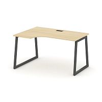 Style Project Стол рабочий эргоном. SN-4T1.SPA-002(L) Акация Лорка/Металл Антрацит/Заглушка Пластик