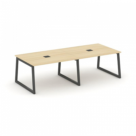 Style Project Стол переговорный SN-5T1.SPRG-042 Акация Лорка/Металл Антрацит/Заглушка Металл Антраци